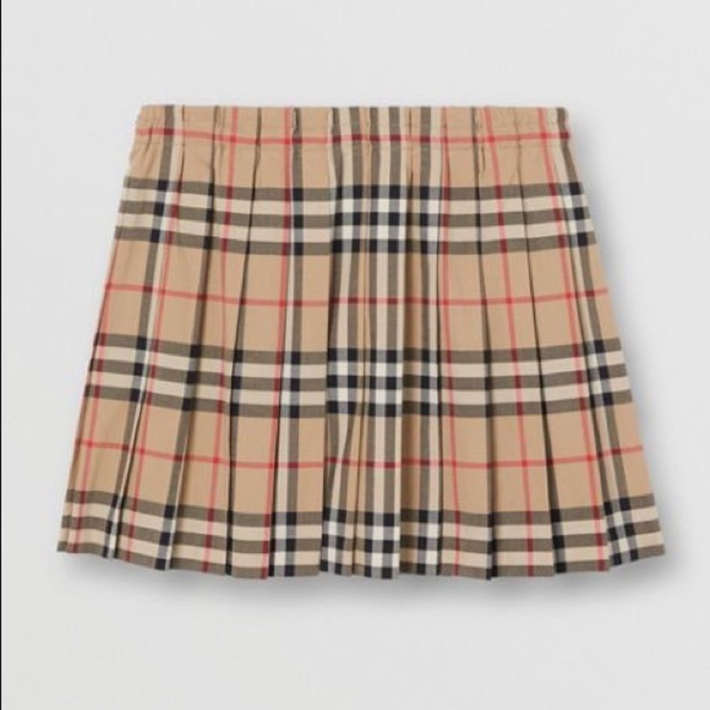 A pleated skirt in Vintage check cotton